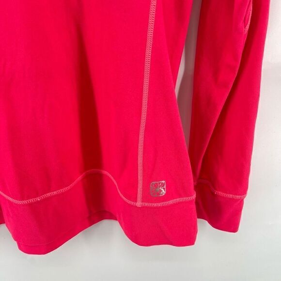 Apana Womens Active Sweatshirt Hooded Long Sleeve Pullover Stretch Pink Size XL - Picture 9 of 11